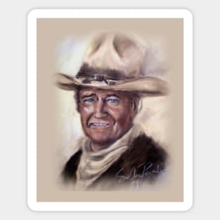 John Wayne Portrait in Pastels Magnet